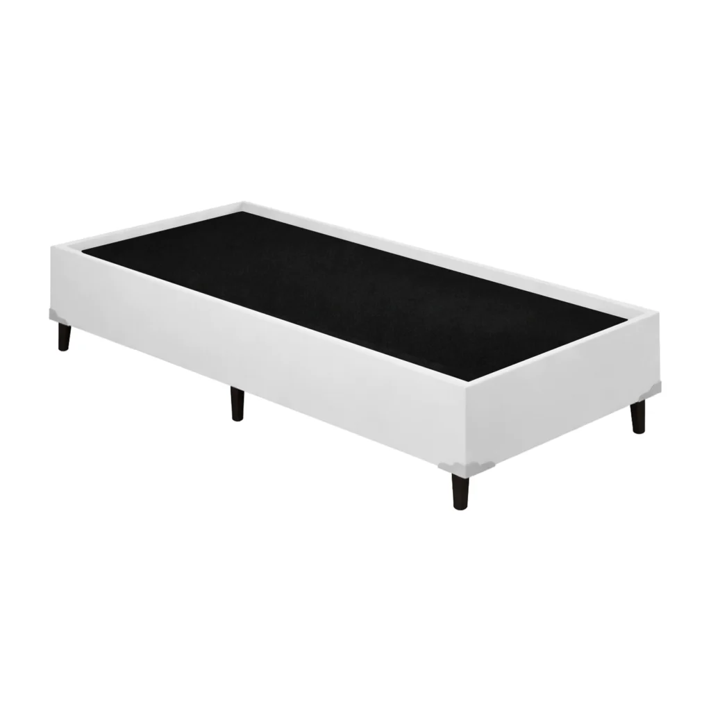 Base Solteiro Premium 90x190x42 Corino Branco
