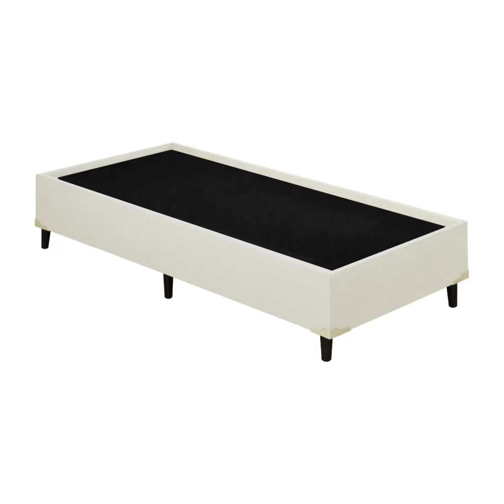 Base Solteiro Premium 90x190x42 Suede Bege