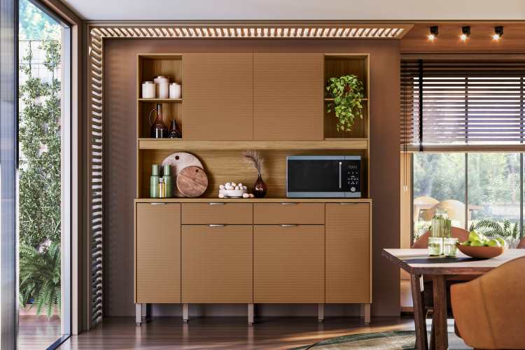 Kit Cozinha Botanika 6P2G Freijo.Caramelo Kits Parana