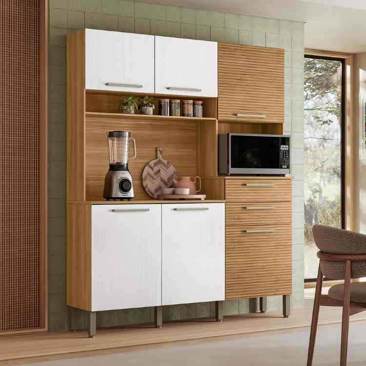 Kit Cozinha Montesa 6P2G Freijo.Supremo.Freijo Ripado 3D Kits Parana