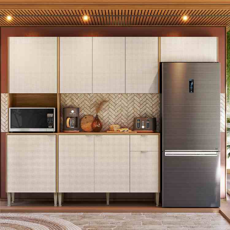 Cozinha Soul com Balcao 1200 9P1G Freijo.Soft Kits Parana