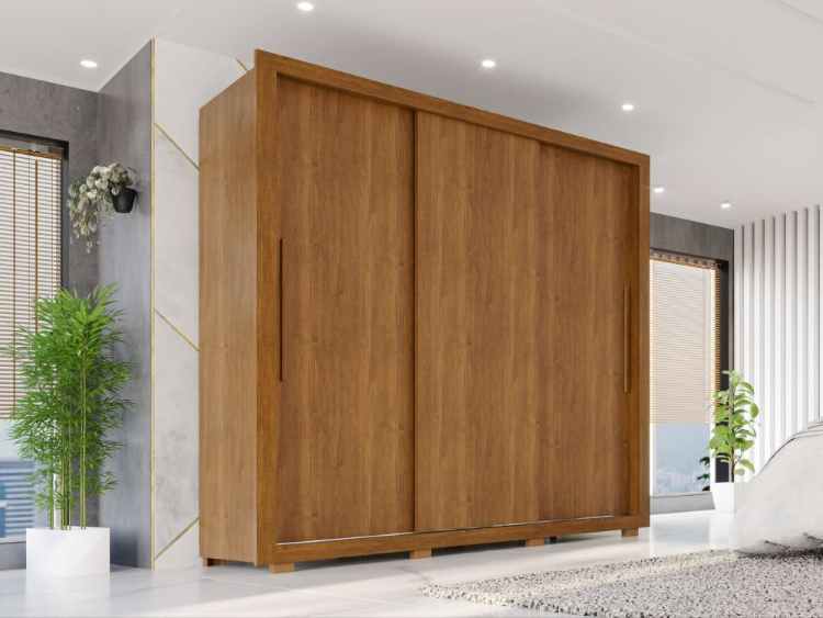 12604.Roupeiro Panama 3P4G Cinamomo ou Cinamomo.Off White Flex Salleto