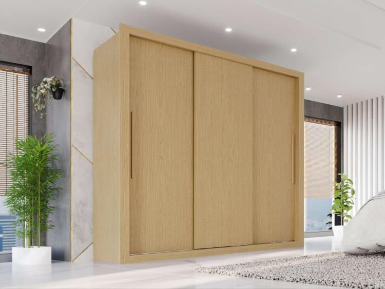 Roupeiro Panama 3P4G sem Espelho e sem Pes Jequitiba ou Jequitiba.Granizo Flex Salleto