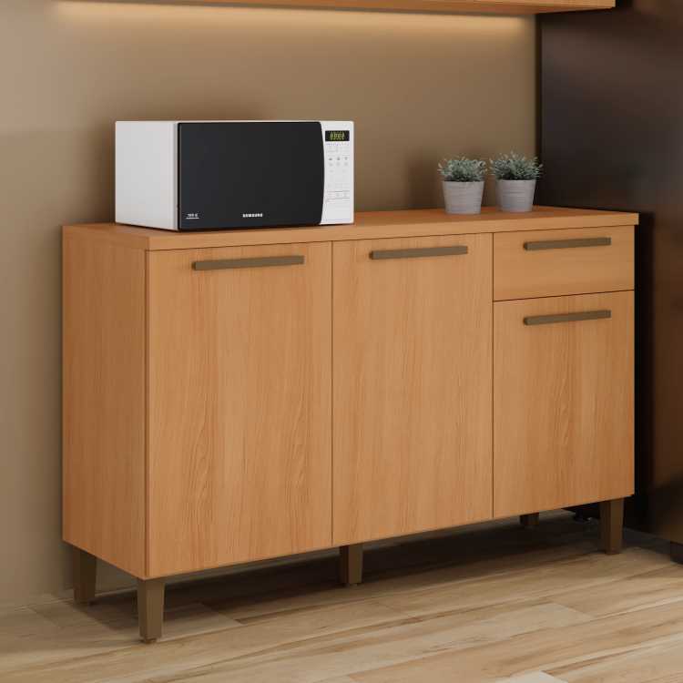 Balcao Titanium 104 3P1G Cinamomo Arte Moveis