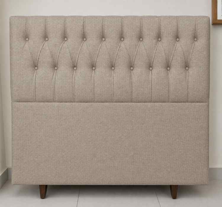 Cabeceira Casal 140 Modelo 014 Linho Saturno Caqui 02 SR Movelaria