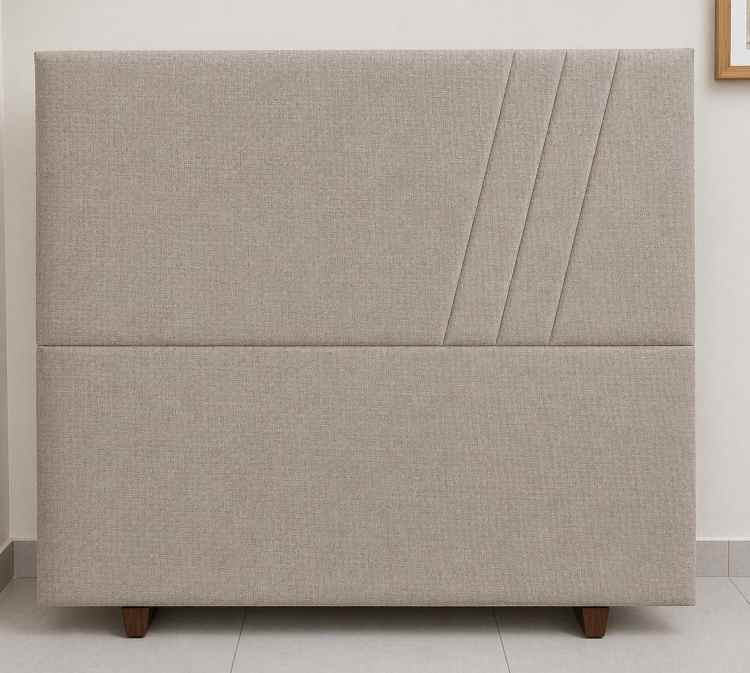Cabeceira Casal Diana 140 Modelo 015 Linho Saturno Bege 08 SR Movelaria