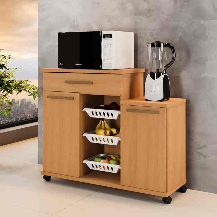 Fruteira Teresina 107 2P1G3Cestos Cinamomo Arte Moveis