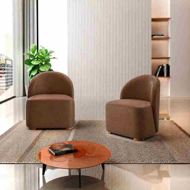 Poltrona Decorativa Doha Ref 01 Courino Tabaco 2606-A Luxury