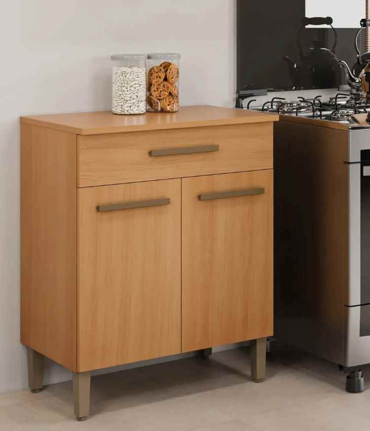 Balcao Omega 70 2P1G Cinamomo Arte Moveis
