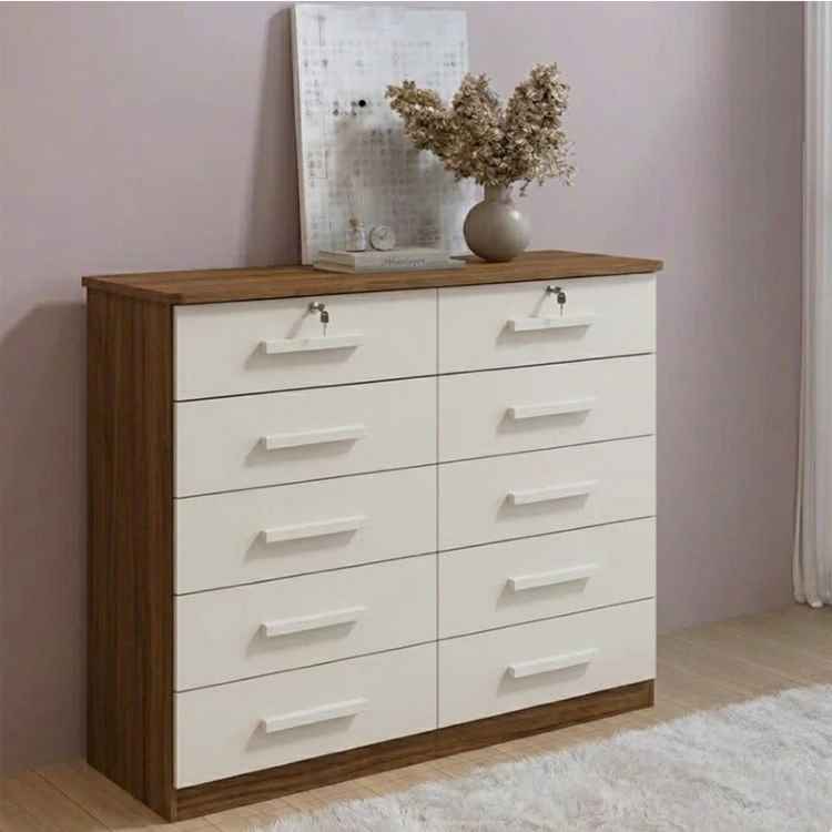 Comoda Ryad 10G Castanho/Off White D Doro