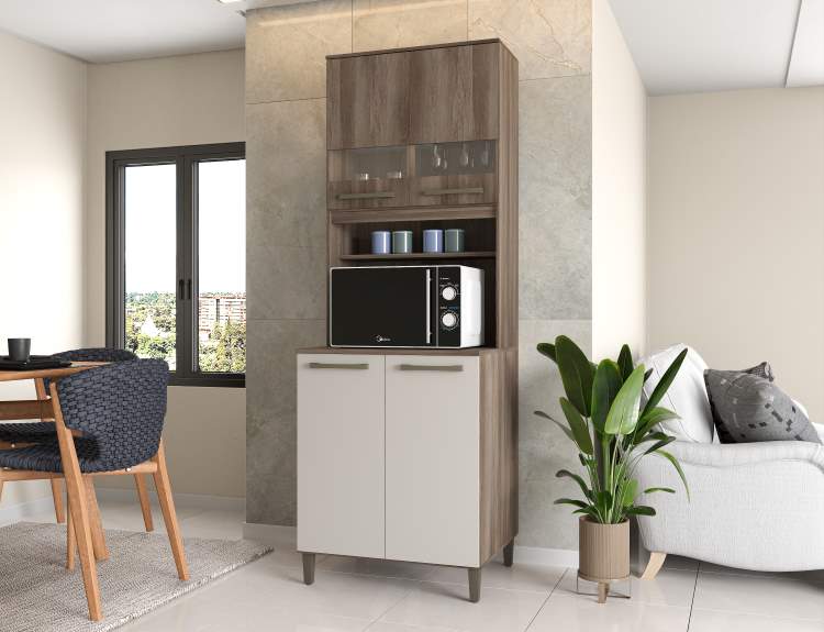 1699.40-Cristaleira Livia Plus 61 4P2N Naturale Off White Moveis Parana