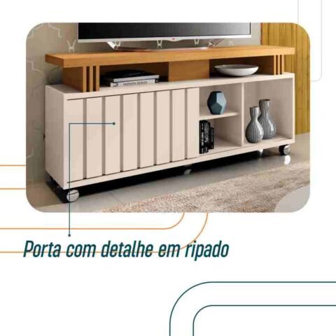 Bancada Briz 1,36 Off White/Cinamomo HB Moveis - foto 2