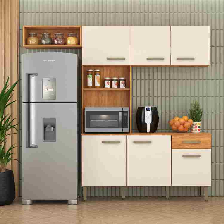 CN10.Cozinha Compacta Nina 6P1G Cinamomo/Off White Fellicce