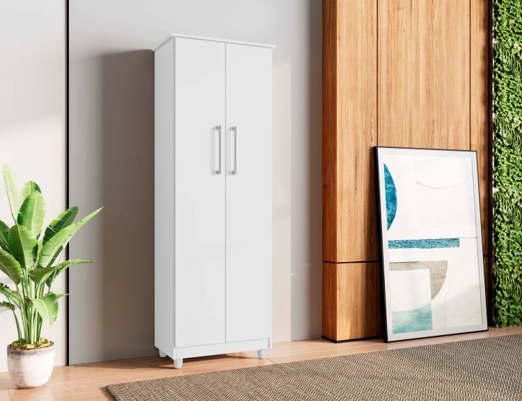 122-Multiuso Armario Nina II Branco Brilho Rud Rack