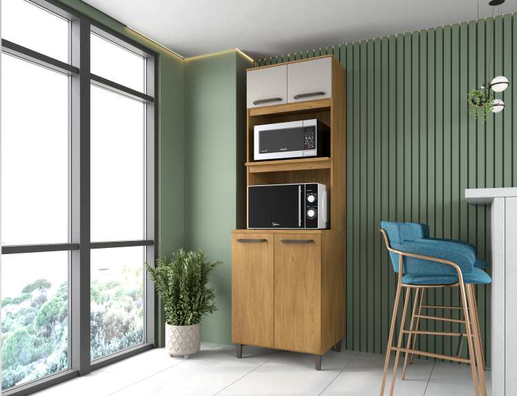 2620.63-Torre Quente Sofia 4P2N Freijo/Off White Moveis Parana