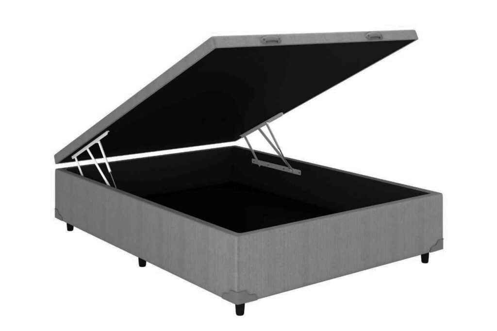 Bau Casal Prime Confort 138x188x44 Blindagem Extra Forte Linhao Cinza Issacar Prime - foto 2