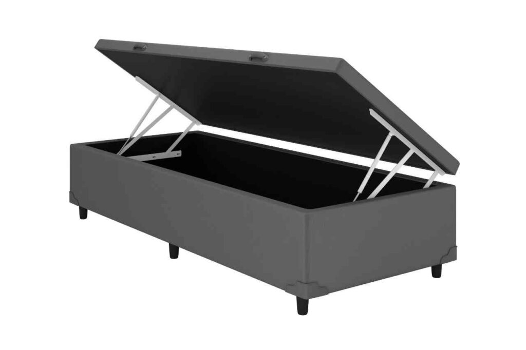 Bau Solteirao Prime Confort 110x188x44 Corino Cinza Issacar Prime - foto 2