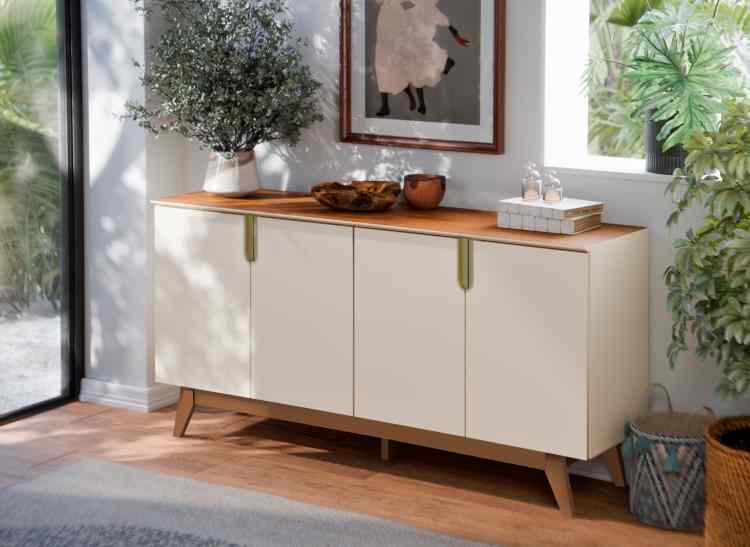 Buffef Recife 4P Off White/Canela Mobler
