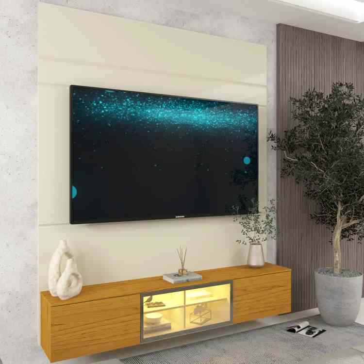 0553071-Home Luminare Reflect 153 com LED Off White/Naturale Gelius