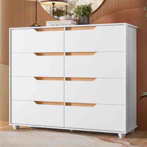 23715.212910-Comoda Doble 8G Branco Fosco Flex 2V Albatroz Móveis - foto 2