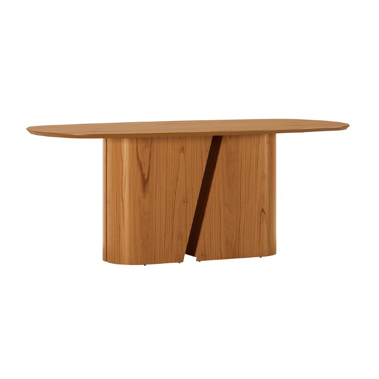 22213-Mesa Yasmin 180×100 sem Vidro Cinamomo New Ceval