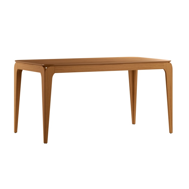 22197-Mesa Aurea 160×90 Tampo Retangular sem Vidro Cinamomo 2V New Ceval