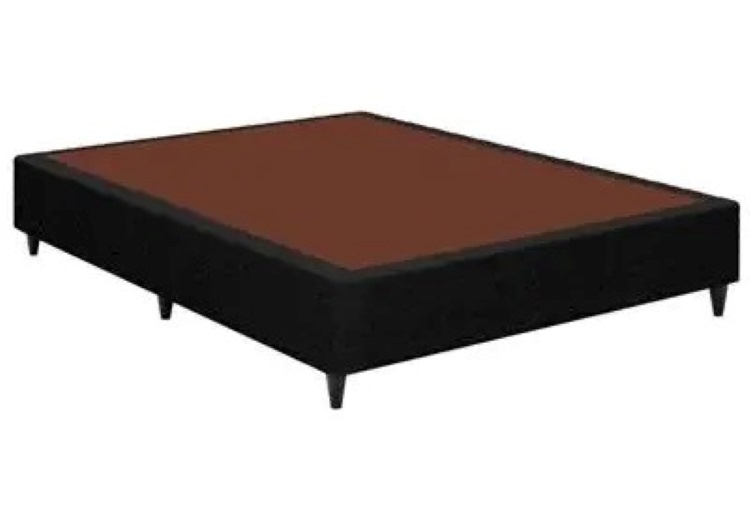 Base Casal Sommier Pop 138x188x23 Suede Preto Ortobom