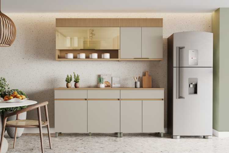 501100-Cozinha Realeza Premium 4 Peças Vitro – Carvalho/Greice Nesher