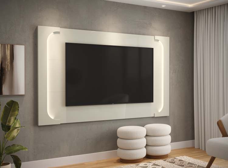 Painel Moon 1.8 Off White 1V Patrimar Moveis