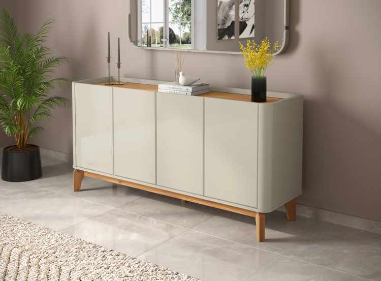 Buffet Flip 1.6 4P Off White.Cinamomo Patrimar Moveis