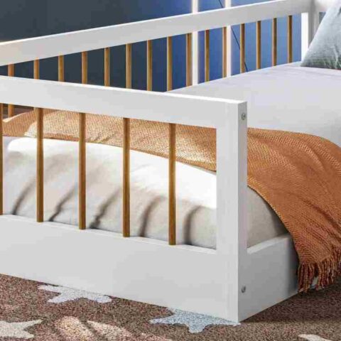 Cama Montessoriana Solteiro Ana Branco/Amadeirado Tigus - foto 2