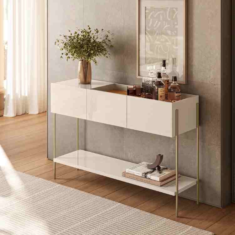 Aparador Porto 3P Cinamomo/Off White Madetec