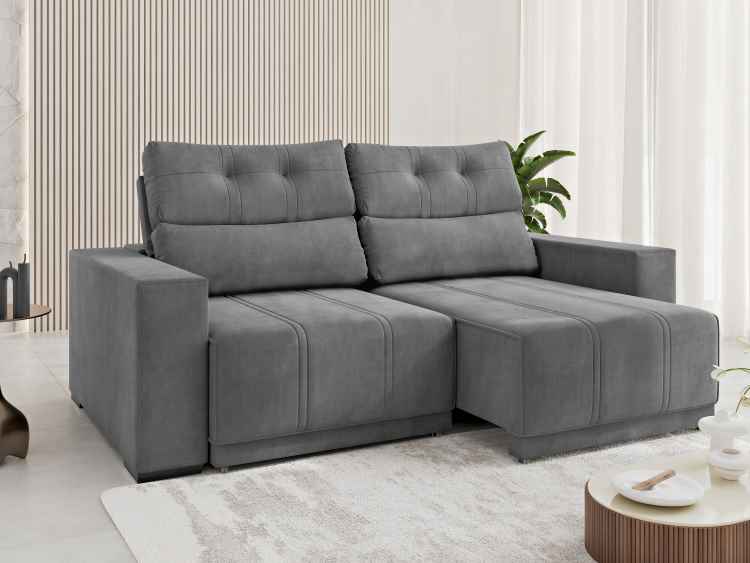 3794.264112-Estofado Retratil e Reclinavel Royal 200 2×100 Veludo Grafite Viero