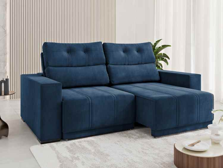3794.264113-Estofado Retratil e Reclinavel Royal 200 2×100 Veludo Azul Viero