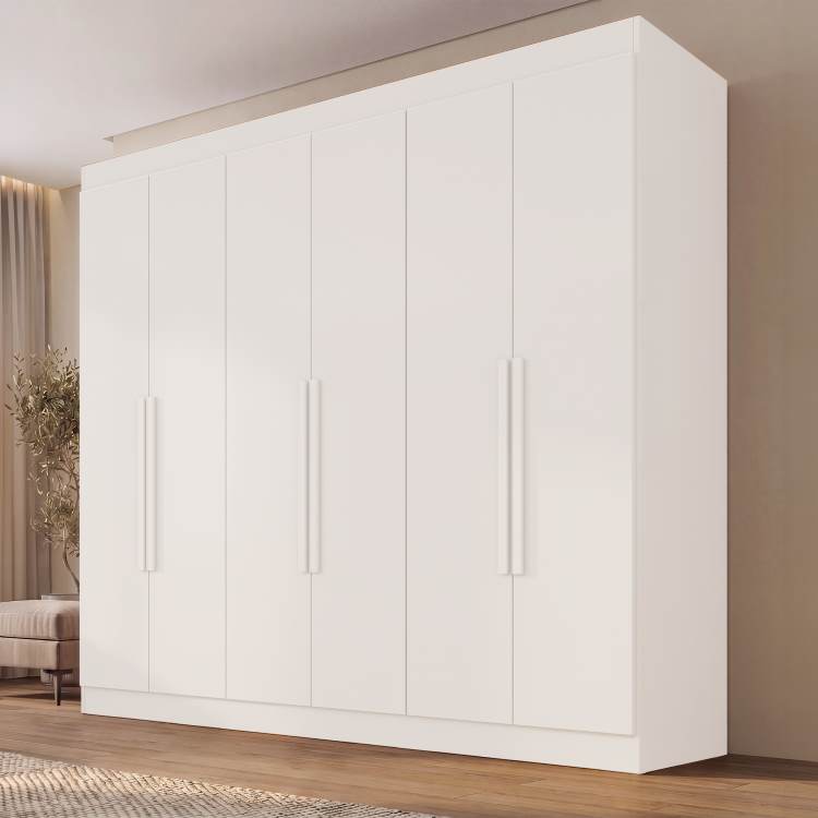 18686-Roupeiro Roma 6P2G Branco Salleto