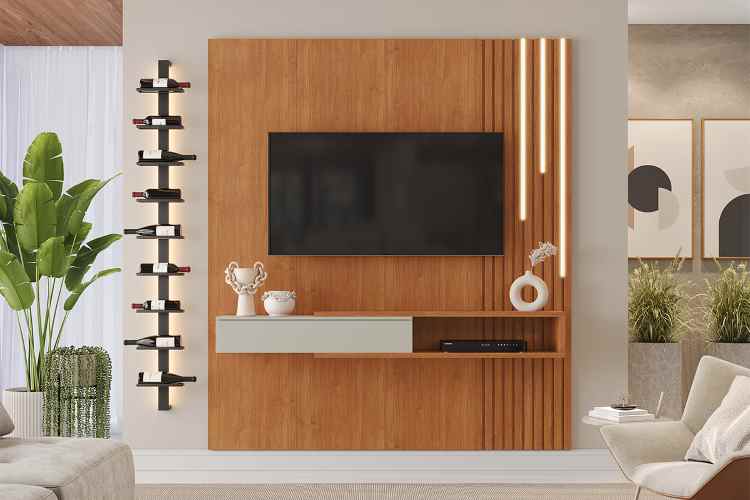 17588.56.156 – Painel Impetus 182 com Nicho e LED Cascata Naturale/Off White Mavaular