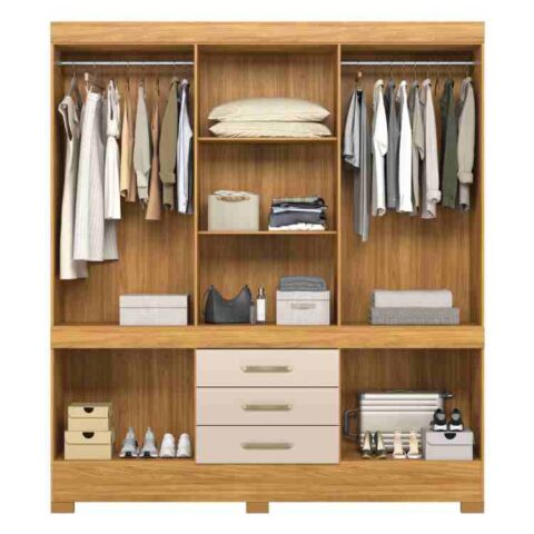 Roupeiro New Murano 10P3G Cinamomo Touch/Off White Demobile Moveis - foto 2